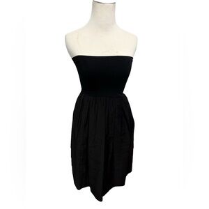 Theory Black Strapless Dress